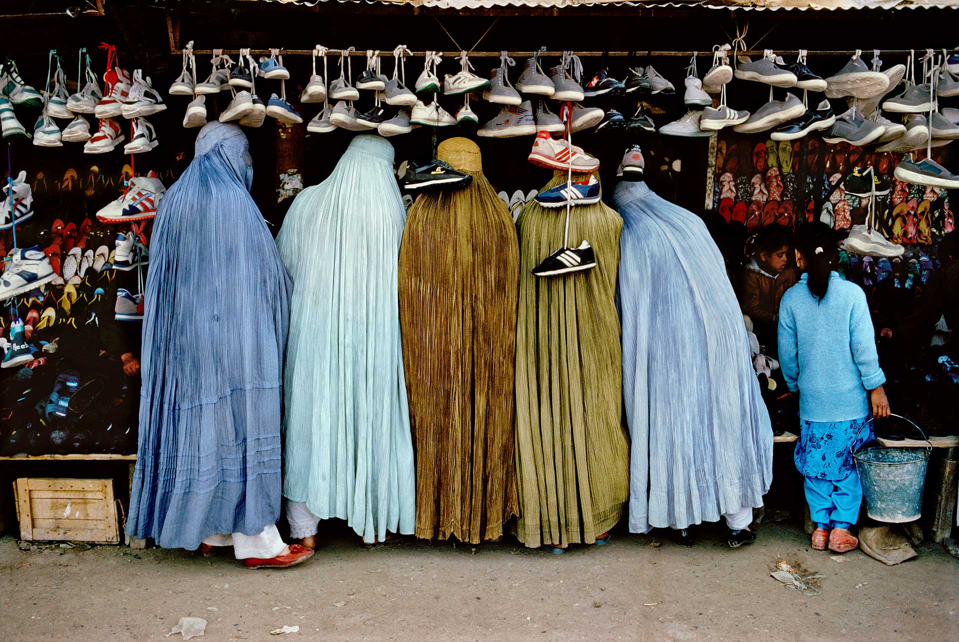 Afghan Women at Shoe Store Kabul
