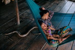 Mother and Child on a hammock