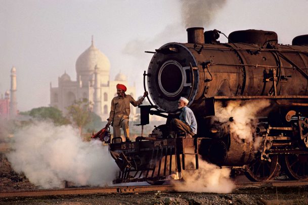 Taj Mahal and train