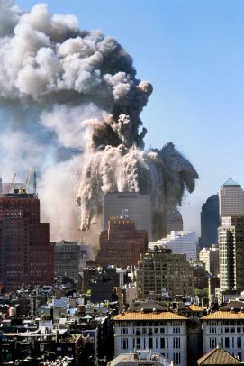 Twin tower collapsing on 9/11