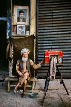 old photographer with an old camera in Kabul
