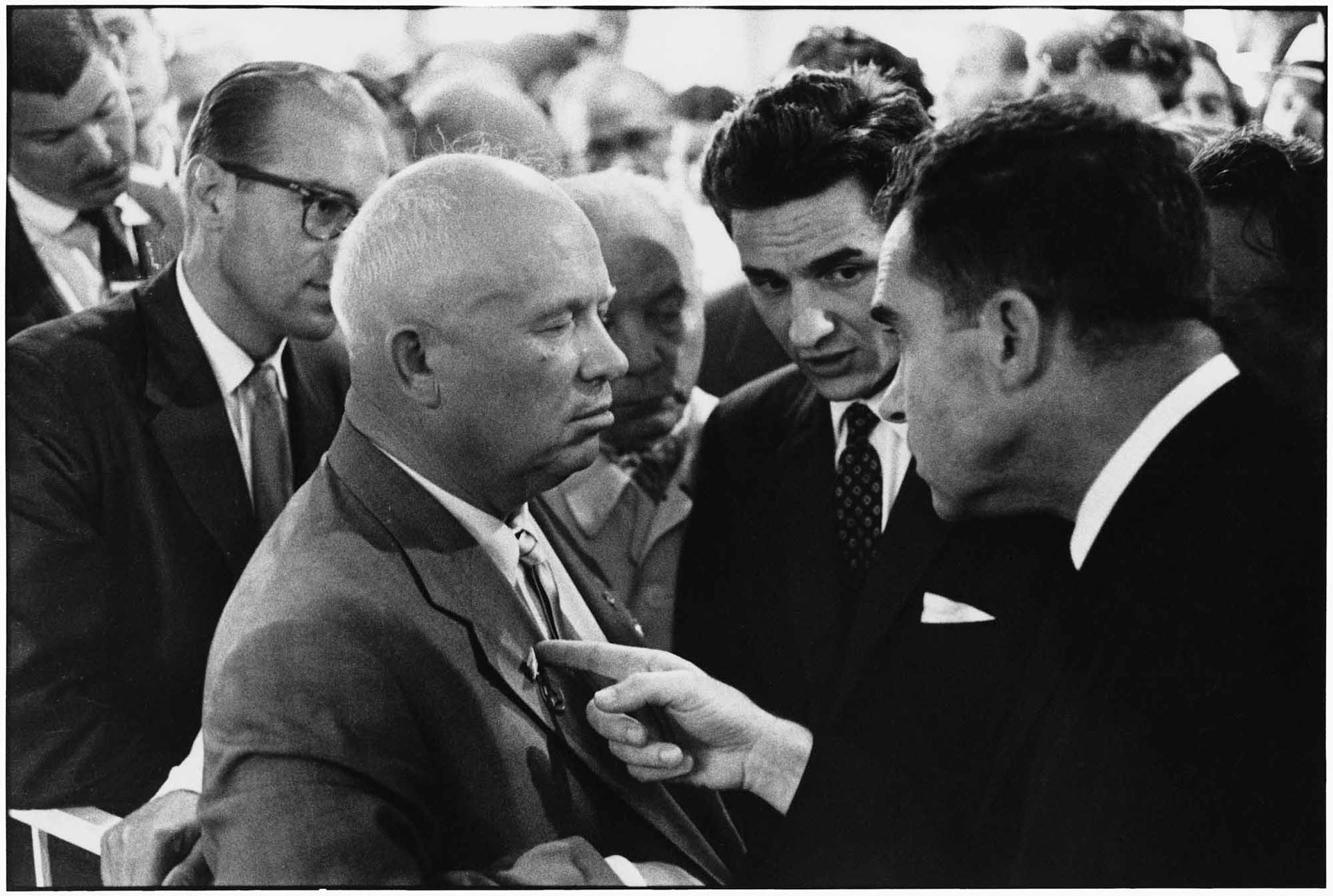 Nikita Khrushchev and Richard Nixon by Elliott Erwitt