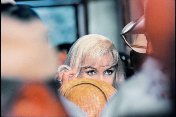 Marilyn Monroes's eyes on the set of Misfits