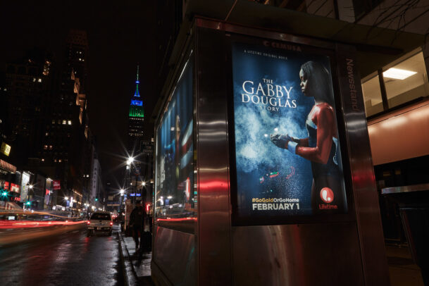 billboard of advertising gabby douglas by Joey L. 