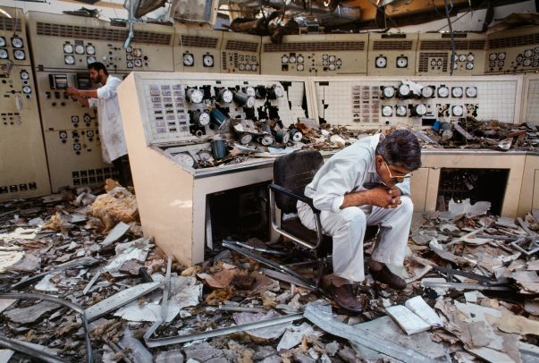 Destroyed control room in Kuwait City