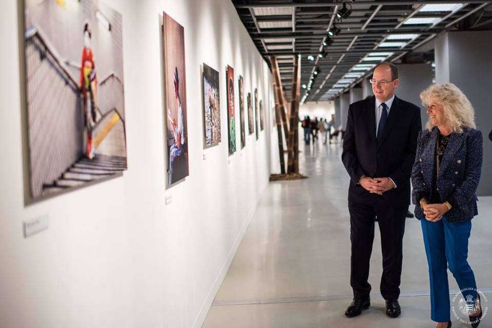 Prince Albert II of Monaco at Steve McCurry's exhibition