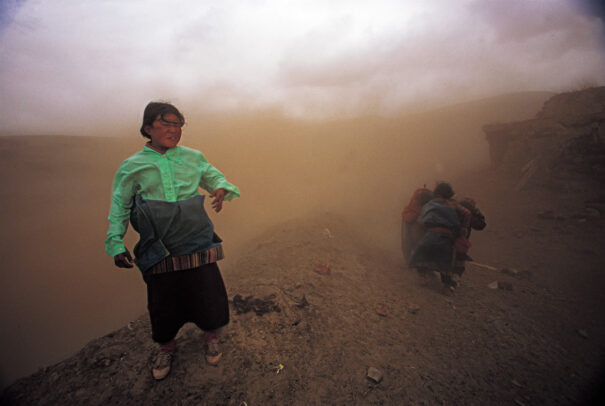 Sandstorm in Gansu, China.